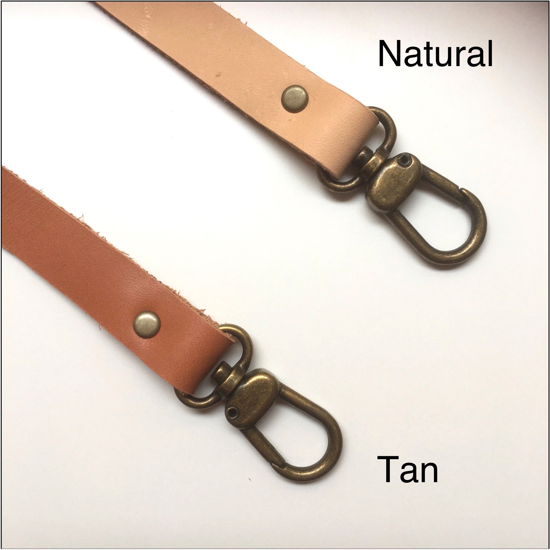 Crossbody Strap Replacement Natural/ Honey or Dark Brown 