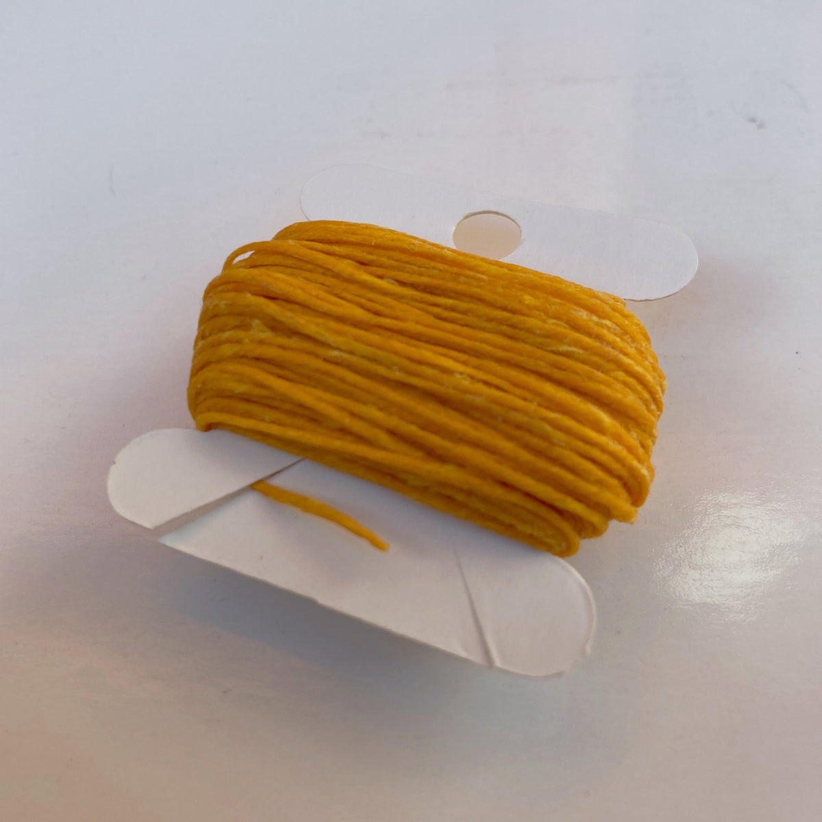 Waxed Linen Thread - Bright Autumn Yellow 10m