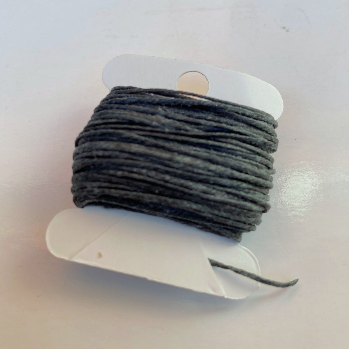 Waxed Linen Thread - Charcoal Grey 10m