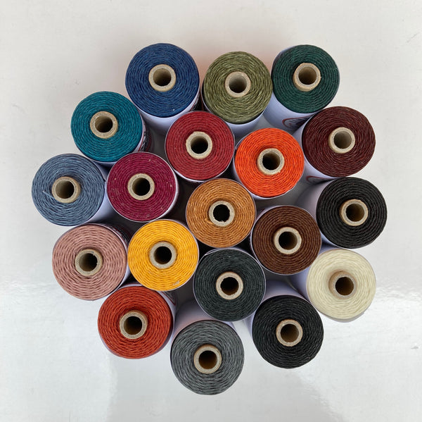 Waxed Linen Thread - Country Red 100m - The Raffia Connection