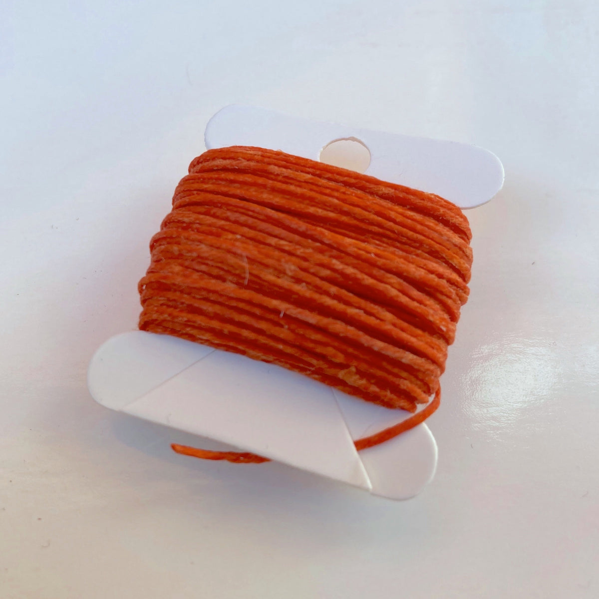 Waxed Linen Thread - Orange Crush 10m