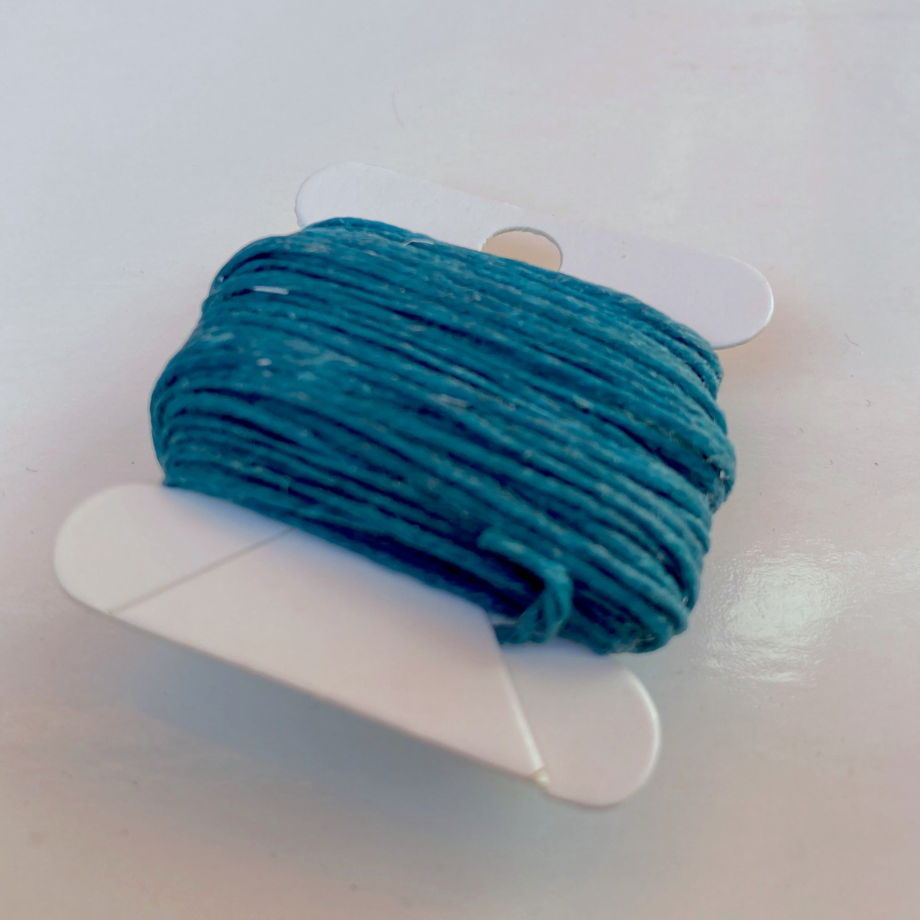 Waxed Linen Thread- Teal — Two Hands Paperie