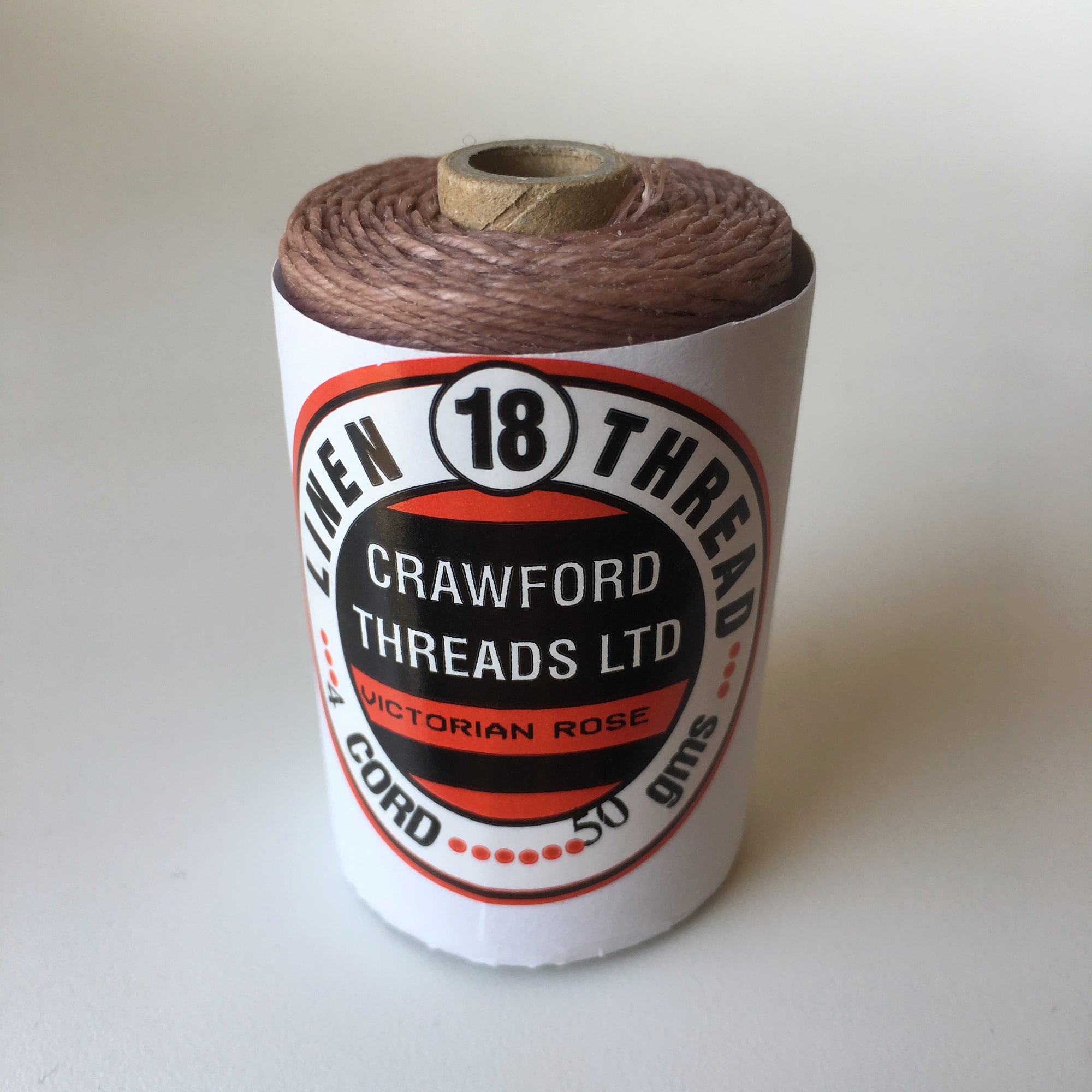 Waxed Linen Thread - Victorian Rose 100m - The Raffia Connection