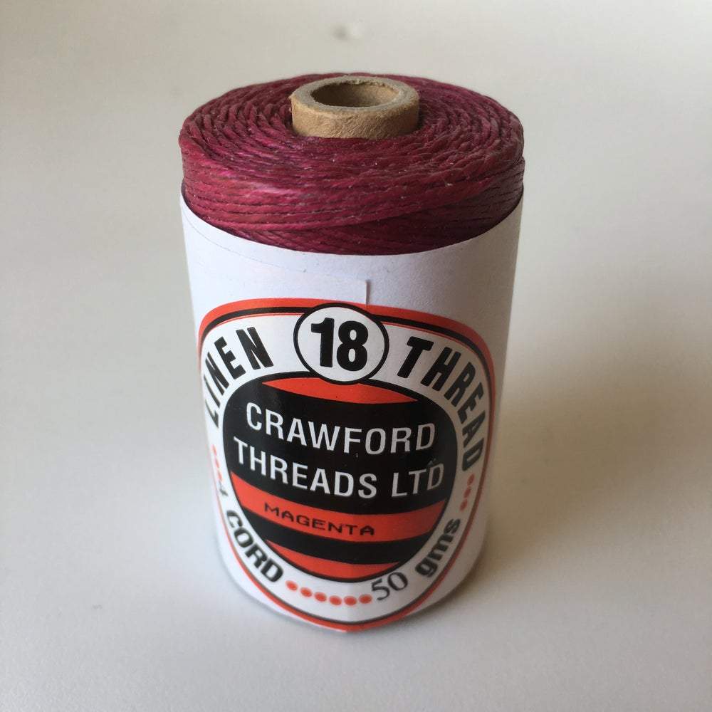 Waxed Linen Thread - Magenta 100m