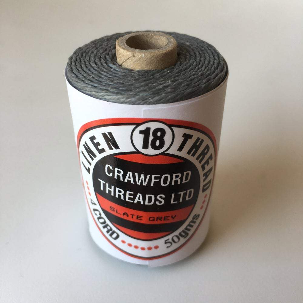 Waxed Linen Thread - Slate Grey 100m
